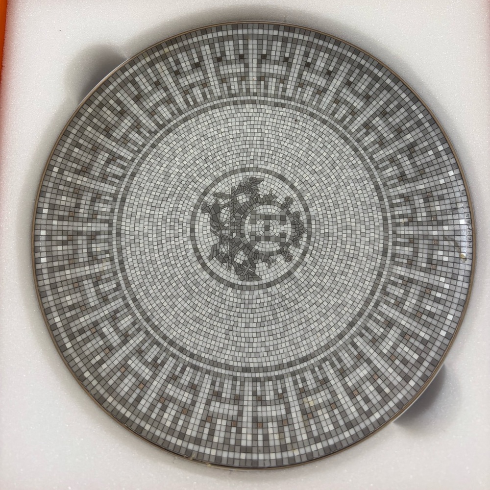 🆕 Hermes mosaique-au-24-platinum plate, in Box - Picture 2 of 4